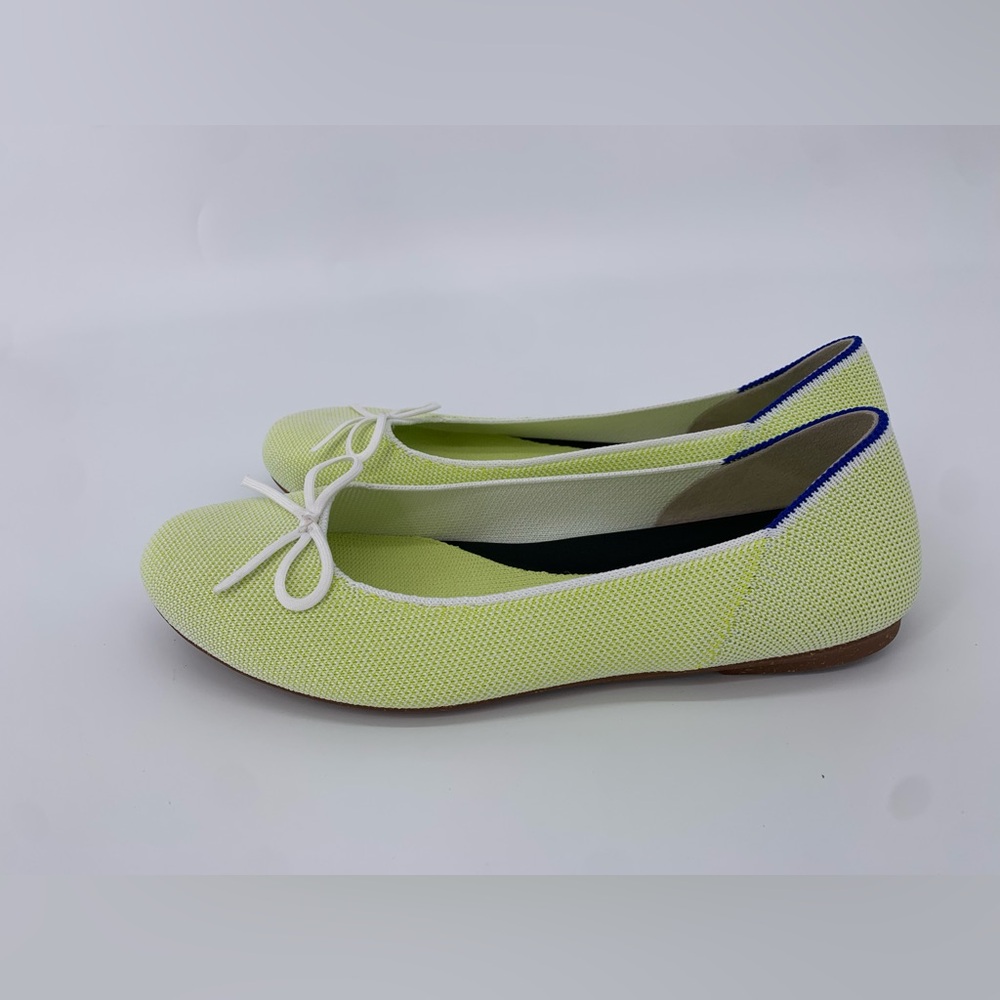 Rothy's Lime Green and Yellow Chartreuse Ballet Flats Size 8 - Picture 4 of 7